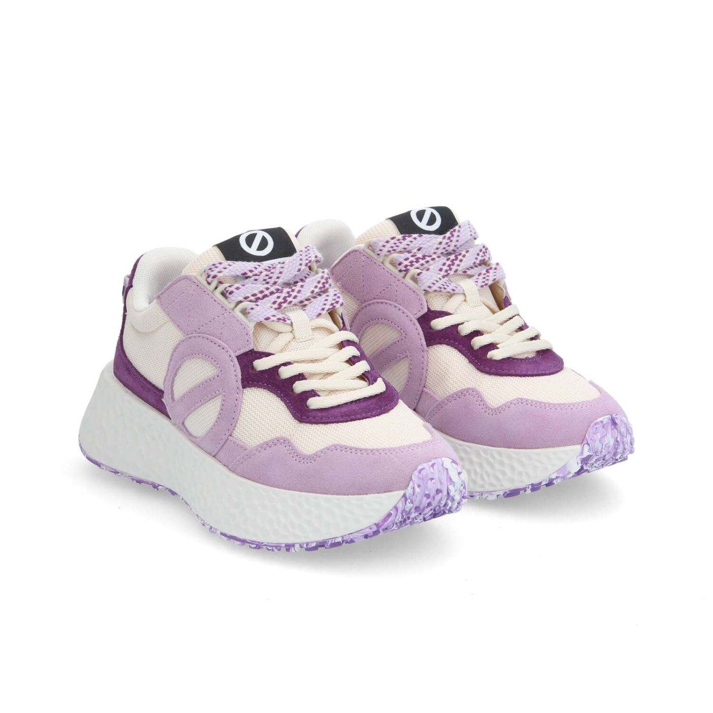 CARTER MILKSHAKE W - SUEDE/KNIT/SUED - LILAS/BLANC CASSE/VIOLET